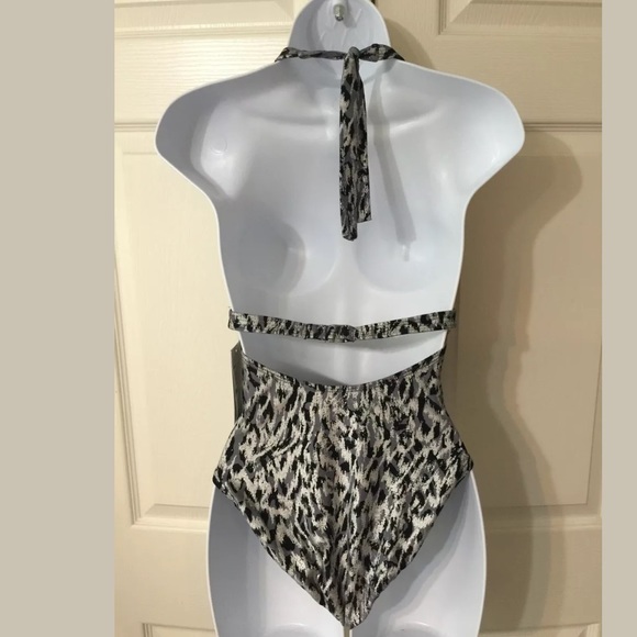 Michael Kors Chain Ring Halter SwimSuit. - Picture 2 of 2